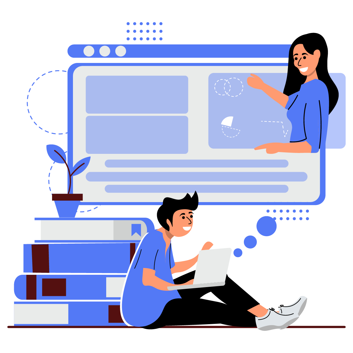 —Pngtree—e-learning education online illustration_6548963